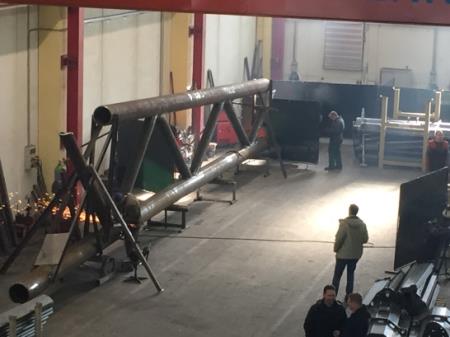 Priprava nosilne konstrukcije kolesarske brvi v proizvodnih objektih 2